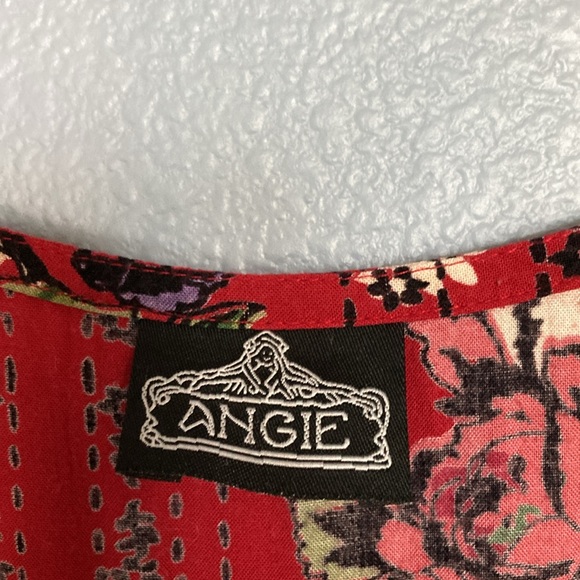 ANGIE Wide Leg bohemian floral jumpsuit with flirty peak a boo twist tie on top - Picture 2 of 13